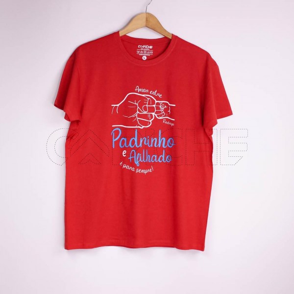 T-shirt Unissex | L | c/ nome Rodrigo | Vermelha