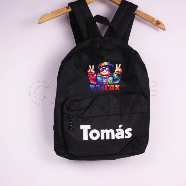 Mochila Escolar Preta | Roblox | Tomás