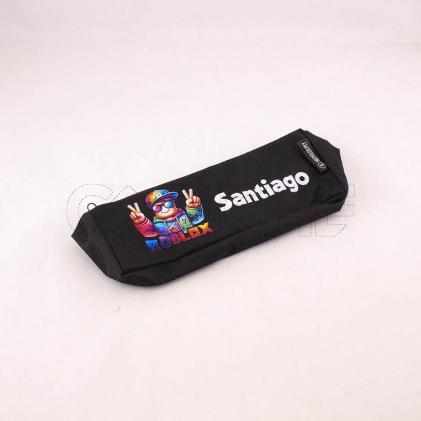Estojo Escolar Simples | Roblox Preto | Santiago