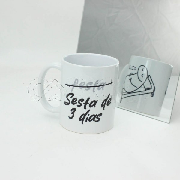 Estampa Sublimada Caneca Normal Sesta de 3 dias