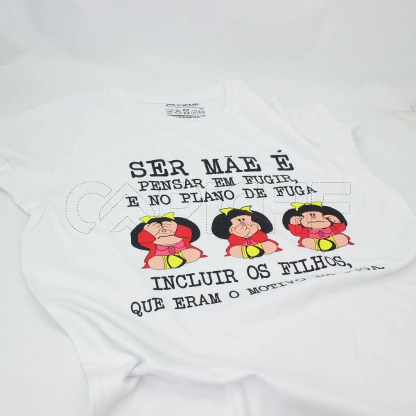 Estampa Impressa T-shirt cintada branca M