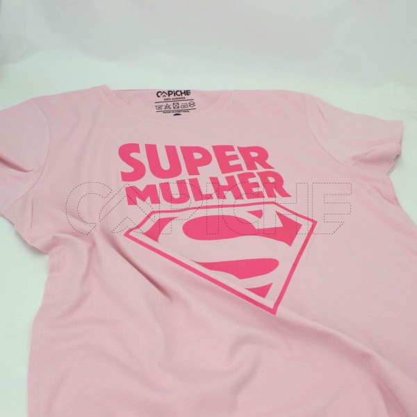 Estampa Impressa T-shirt Cintada Rosa L