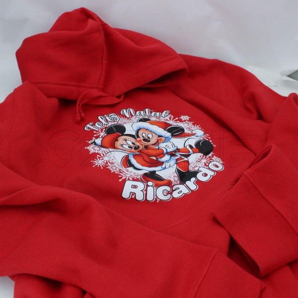 Estampa Impressa Sweater com capuz M Vermelha Ricardo