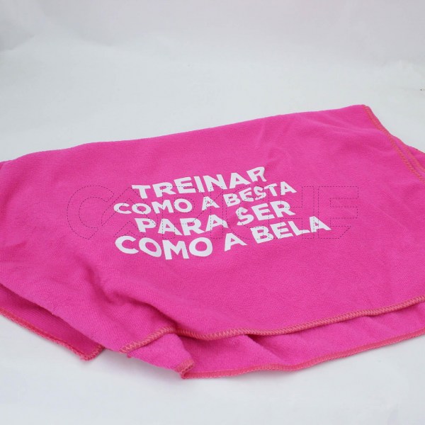 Estampa Impressa Toalha Ginásio Rosa Treinar