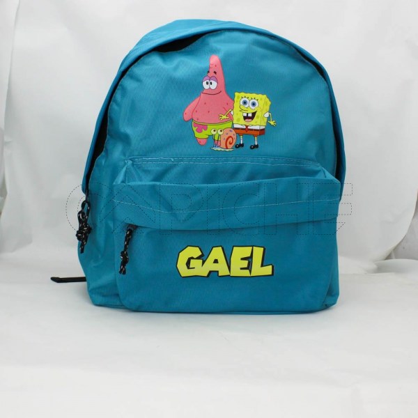 Estampa Impressa Mochila Escolar Azul Turquesa Gael