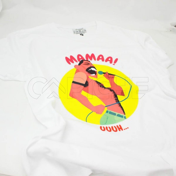 Estampa Impressa T-shirt Unissexo Branca S