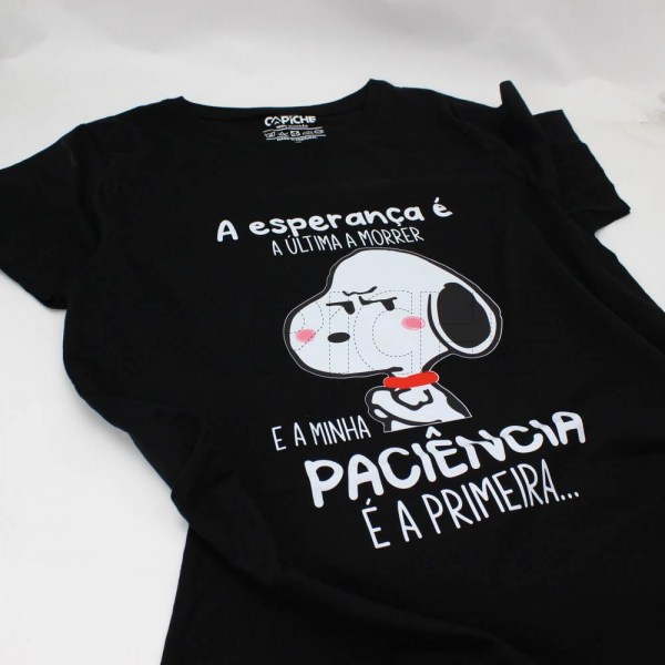 Estampa Impressa T-shirt Cintada Preta L