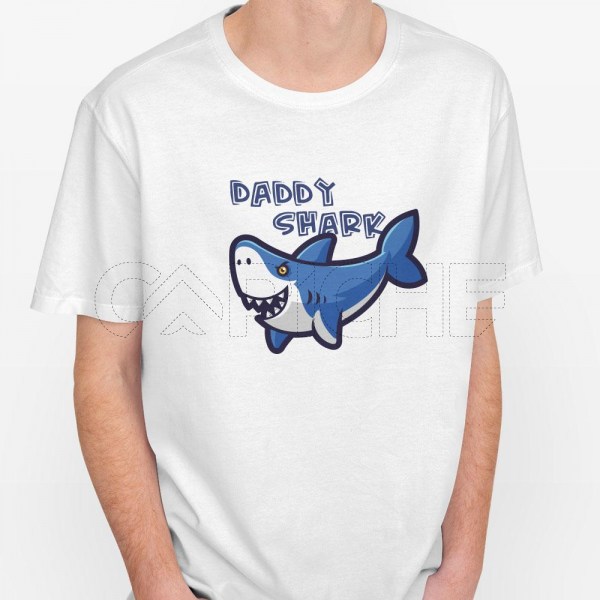 Tshirt Homem Daddy Shark