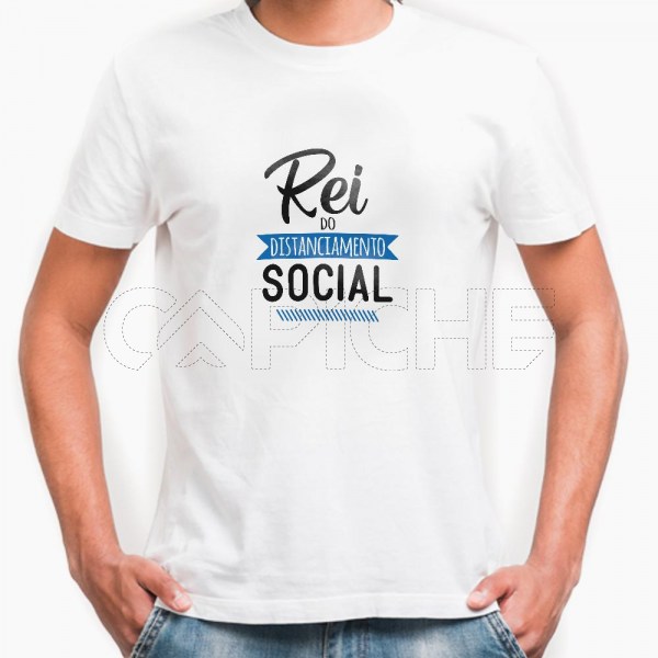 Tshirt Homem Rei Distanciamento Social