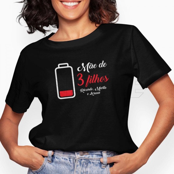 Tshirt Mãe Low Battery