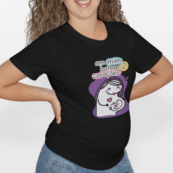 Tshirt Batem 2 Corações Flork
