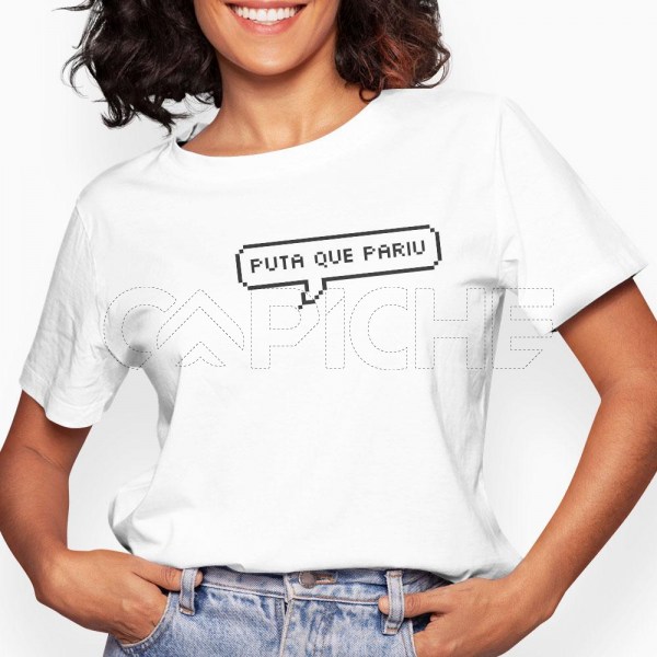 Tshirt Senhora Frase Pixel Personalizável