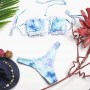 Conjunto bikini Tie Dye Cortina Azul