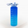 Garrafa água motivadora 800ml blue