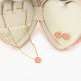 Conjunto de colar e brincos Trevo rosa