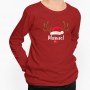 Sweater sem Capuz Criança Rena com Gorro Personalizável